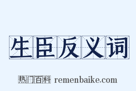 生臣反义词是什么意思的图片
